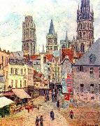 Camille Pissarro Rouen, Rue de l Epicerie oil painting reproduction